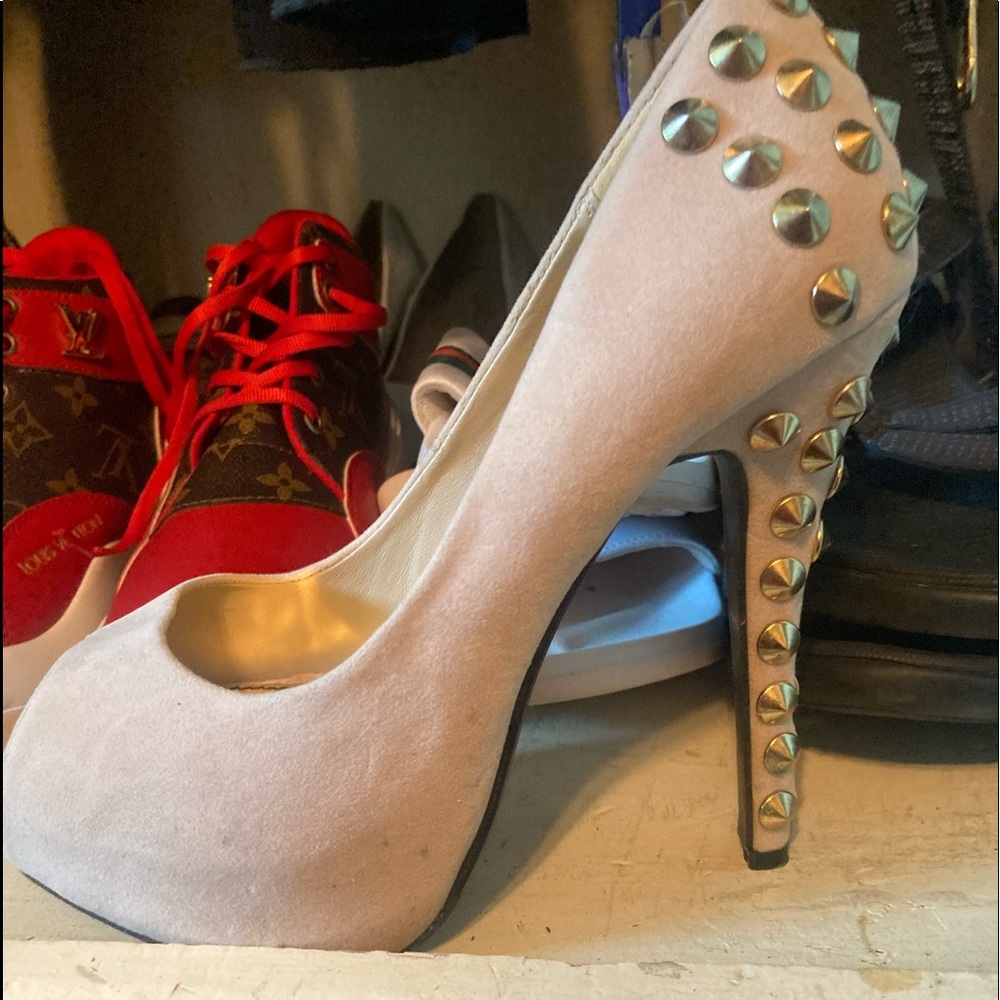 beige  stilettos size 8